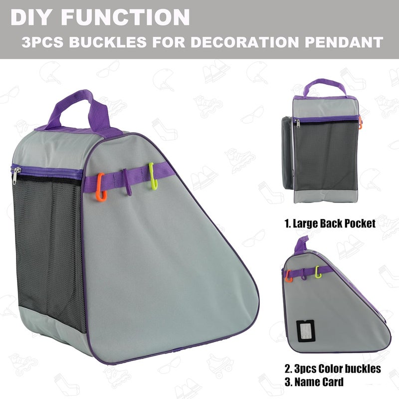 HEXIFUL Skate Bag for Ice, Inline, Roller & Quad Skates - Kids & Adults - Image 5